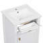 20-Inch White Bathroom Vanity With Sink, Solid Wood Legs, Adjustable Shelf, Tilt-Out Drawer, Zinc Alloy Knobs, Modern Freestanding Cabinet For Small Bathroom