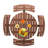 Circular Outdoor Wooden Picnic Table For Patio, Backyard, Garden, DIY W/ 3 Built-In Benches, 1720Lb Capacity-613169509-613169510