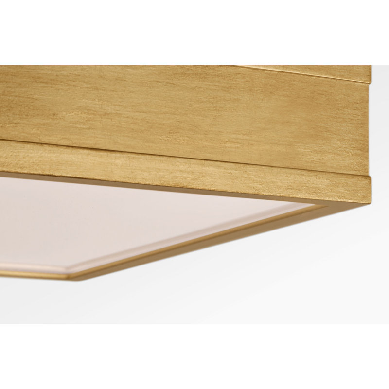Dupont Square Semi Flush, Gild, 4" H x 16" W x 16" D