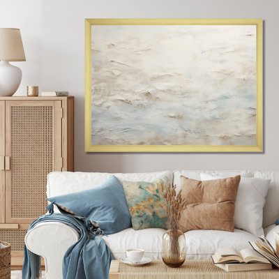 Beige bleu océan tempête III sur toile