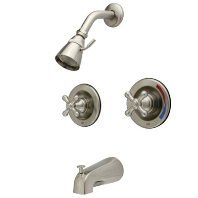 Kingston Brass Vintage Double-Handle Pressure Balanced Tub and Shower Faucet