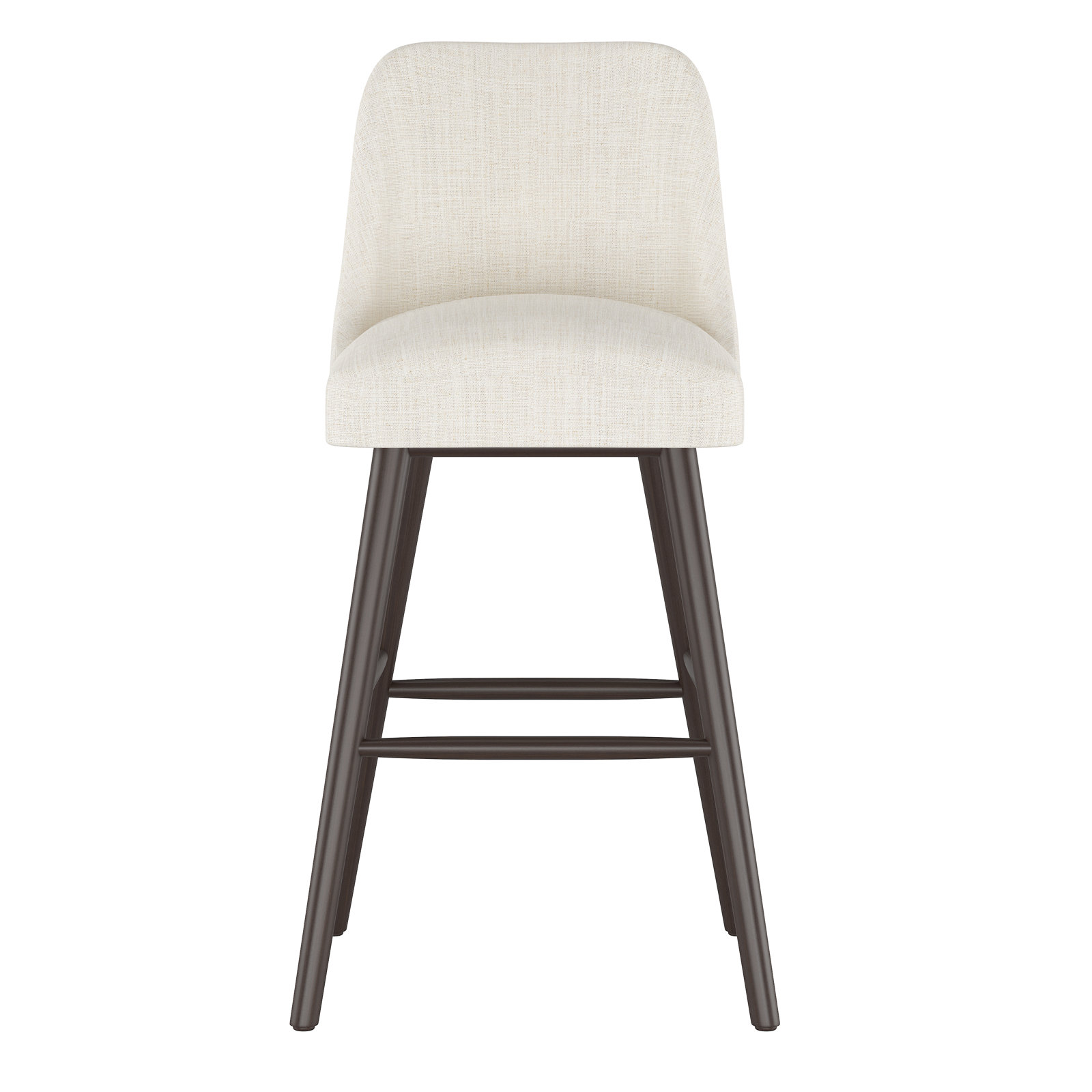 Gallie Stool, Bar Stool (31” Seat Height), Espresso, Off White