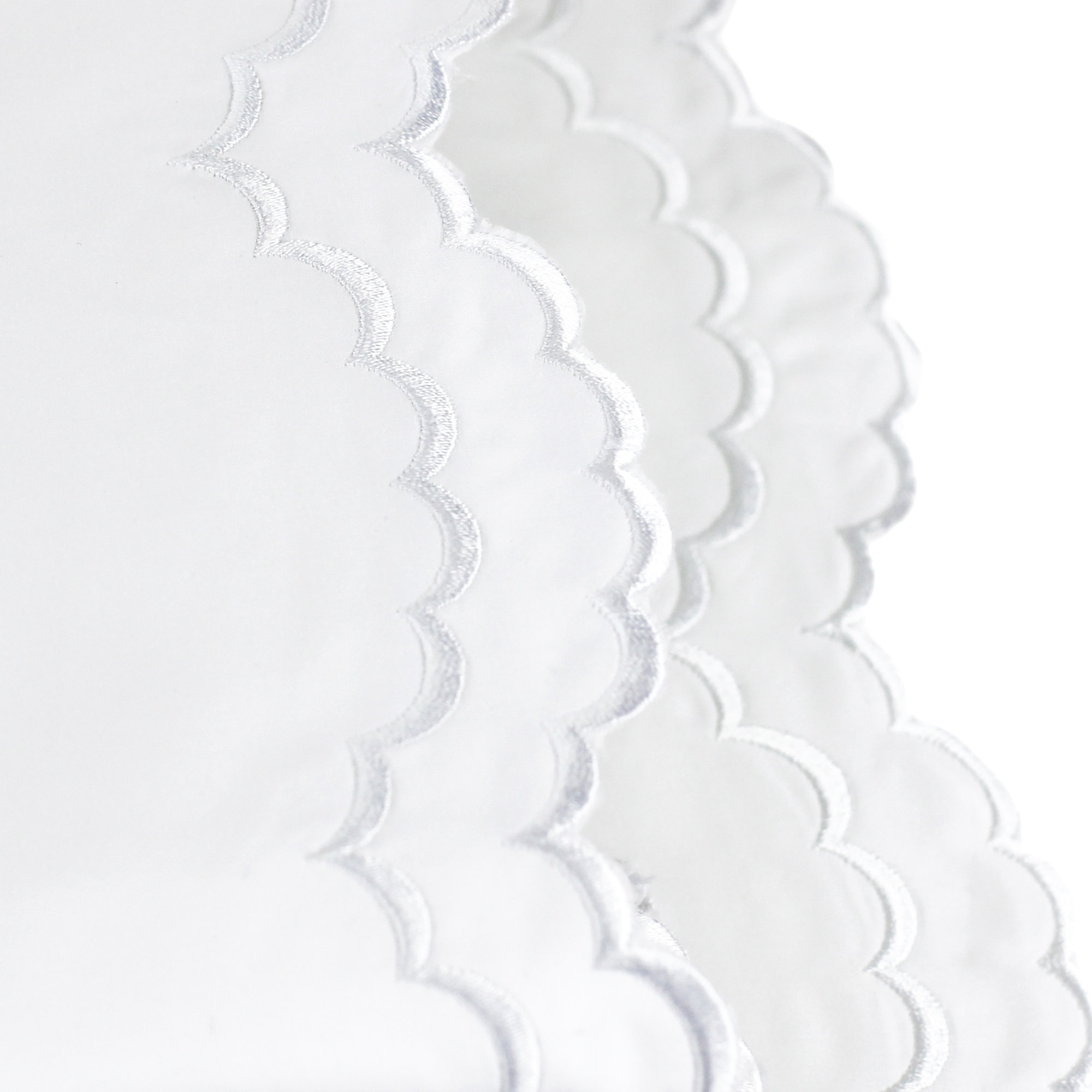 Arli 100% Cotton Percale Sheet Set, White/ White, King