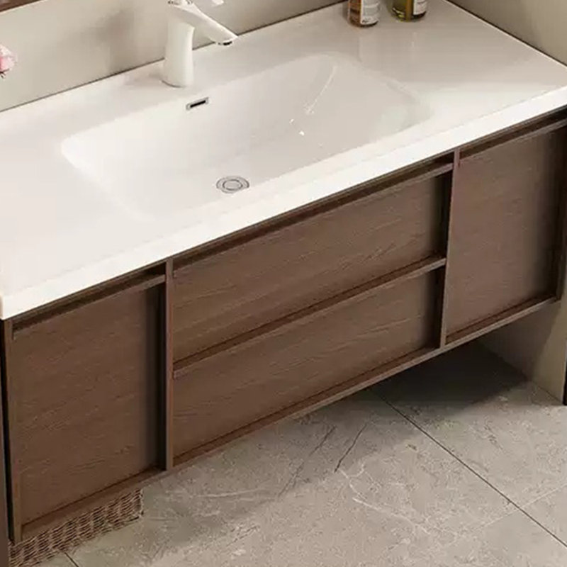 French retro style bathroom cabinet, Walnut