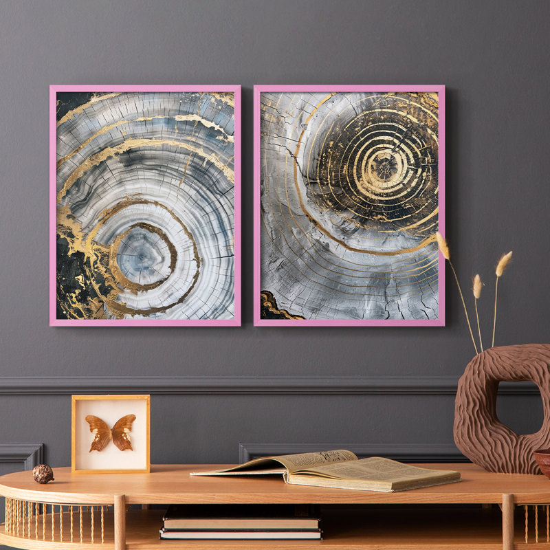 Série ABSTRACT CCxxxv - reproduction encadrée de qualité supérieure - prête à être accrochée - aucun clou requis - aucun clou requis