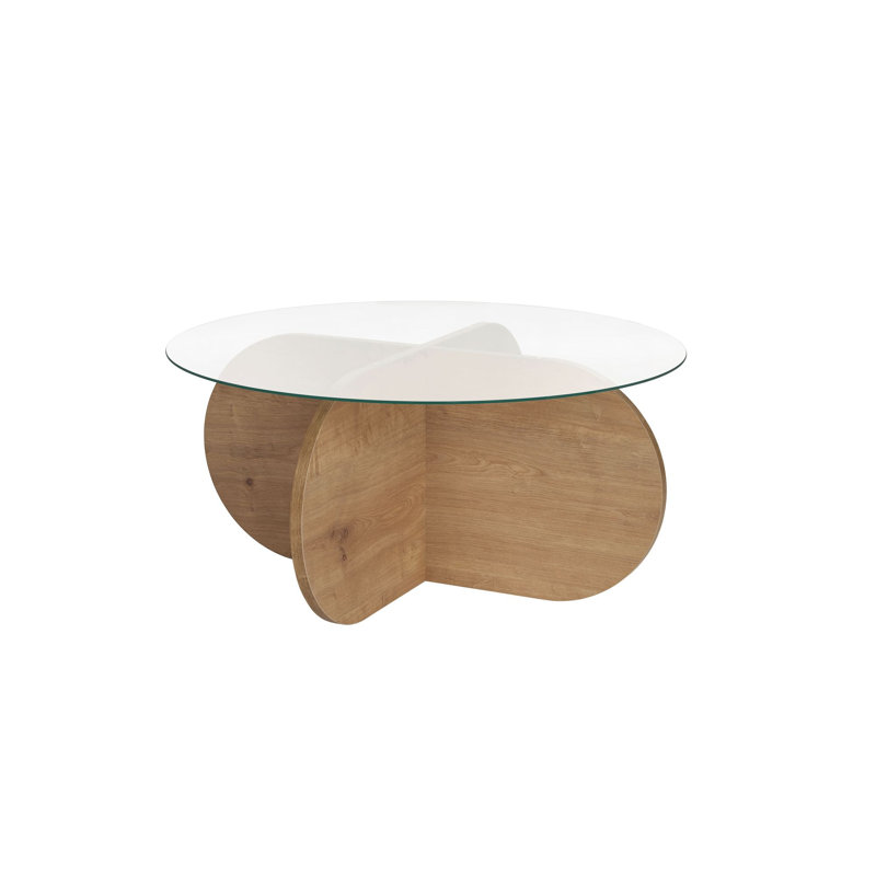 Table basse moderne avec plateau 100% verre trempé, 29,5 po x 13,8 po x 29,5 po | Structure durable en panneau de particules enduit 100% mélamine, épaisseur: 0,7 pouce | Conception élégante, parfaite pour le salon et les espaces contemporains, capaci