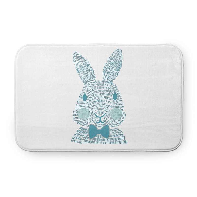 Tapis de bain Brahma, L 17 po x L 24 po, Sarcelle