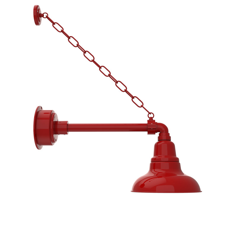 Adesh LED Wall Light, 18" H x 8" W x 23" D, Cherry Red