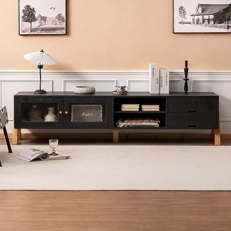 Meuble télé simple Wabi-sabi, 86.61"
