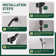 MultiFunctional 6-Spray Rectangular Shower Head with Filter and Hose