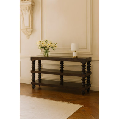Spindle Shelf Console In Carbon Ash