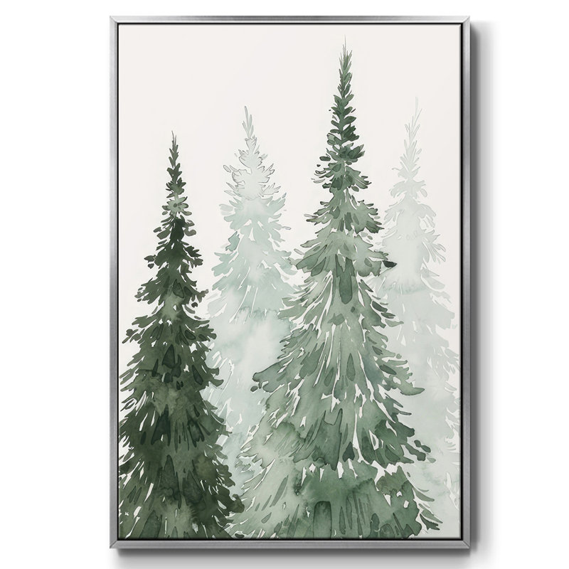 Winter Washed Coppice II, reproduction d'art sur toile, Encadrement argenté, H 37 po x l 25 po x P 1,5 po