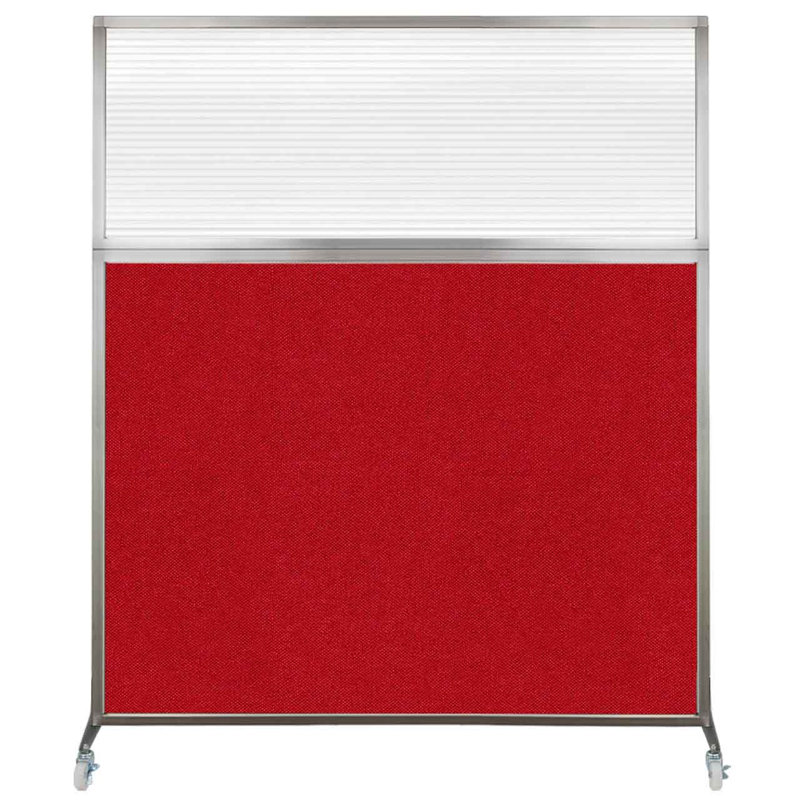 Cloison de bureau Hush, Longueur 60 po, Rouge