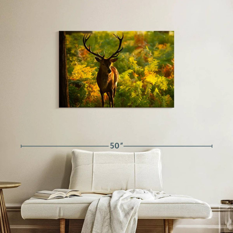 Cerf Brampt Autumn Woodland, H 24 po x l 36 po