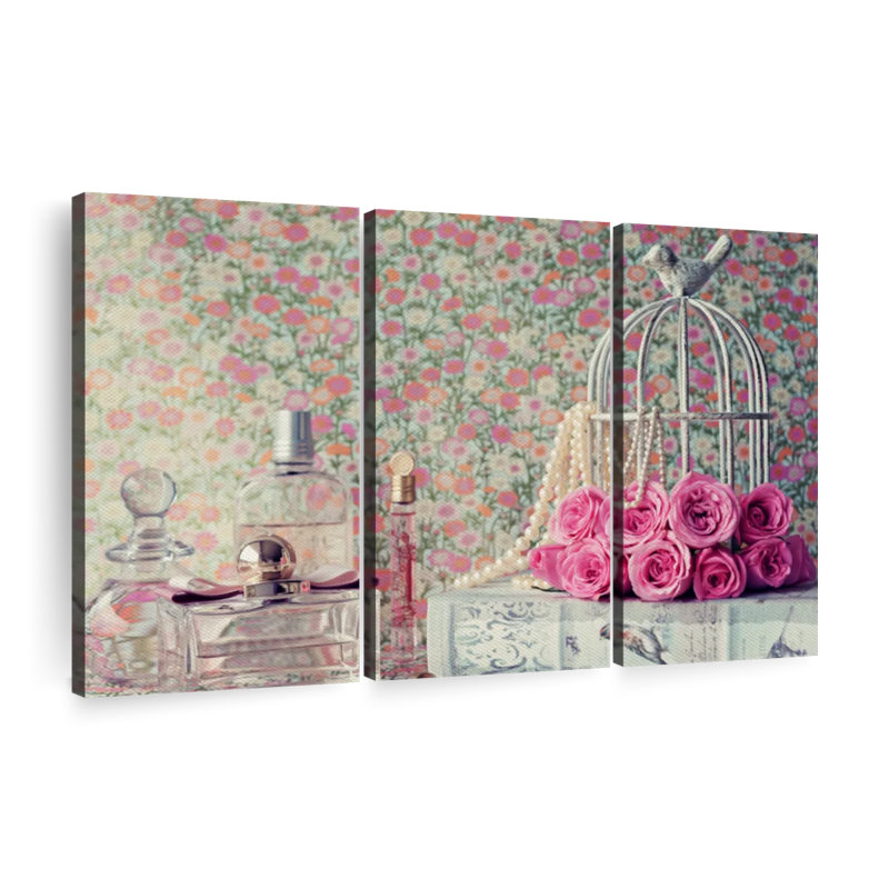 " Rose Birdcage ", 32" H x 50" W x 1.25" D