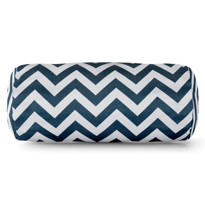 Chevron Cotton Outdoor Reversible Throw Pillow