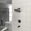 Pomme de douche ronde 10 po avec douchette cascade, douche murale-118534761