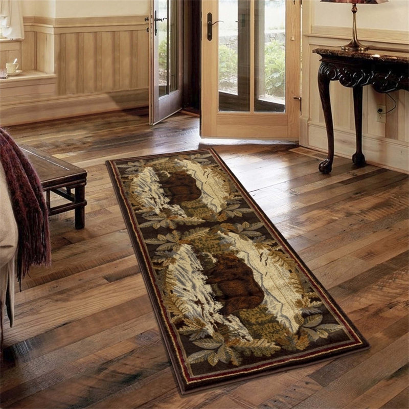 Nature's Nest Multi Lodge Area Rug, Runner 2'7" x 7'3"