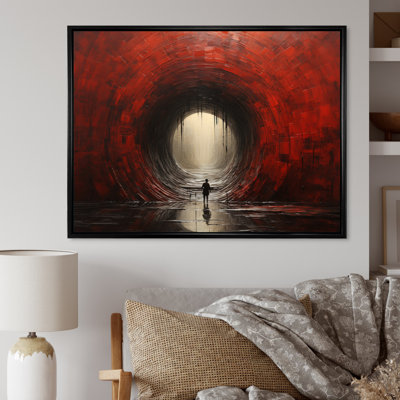 «Abstract Red Wood Tunnel I», reproduction sur toile