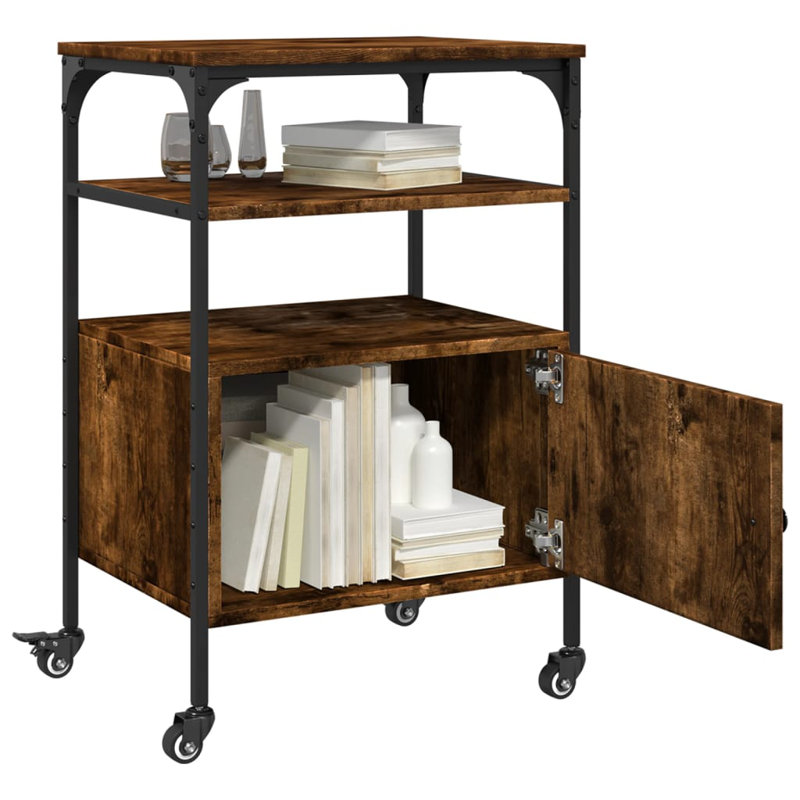 76cm H x 50cm W Printer Stand, Smoked Oak