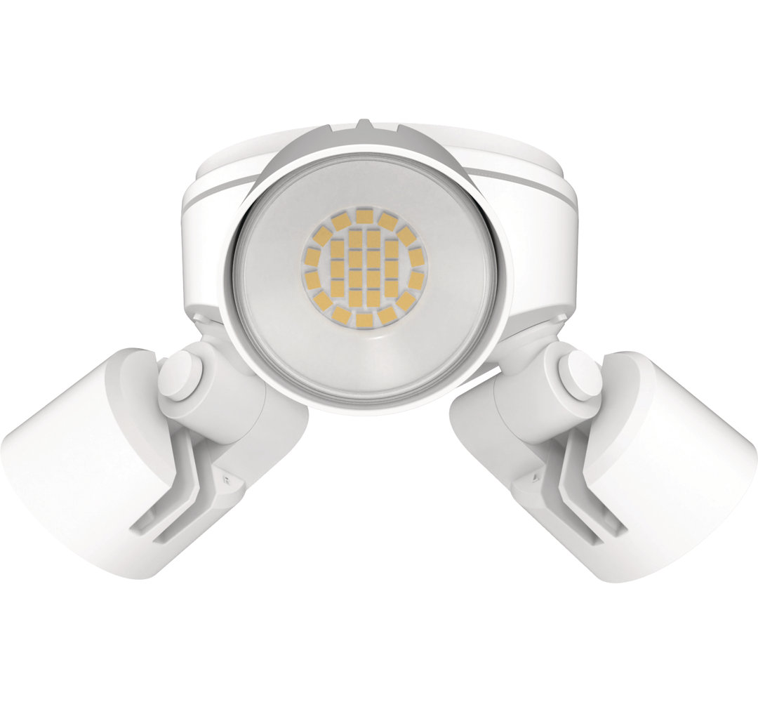 3 - Head Hardwired Dusk to Dawn Outdoor Security Flood Light with Motion Sensor Lithonia Lighting