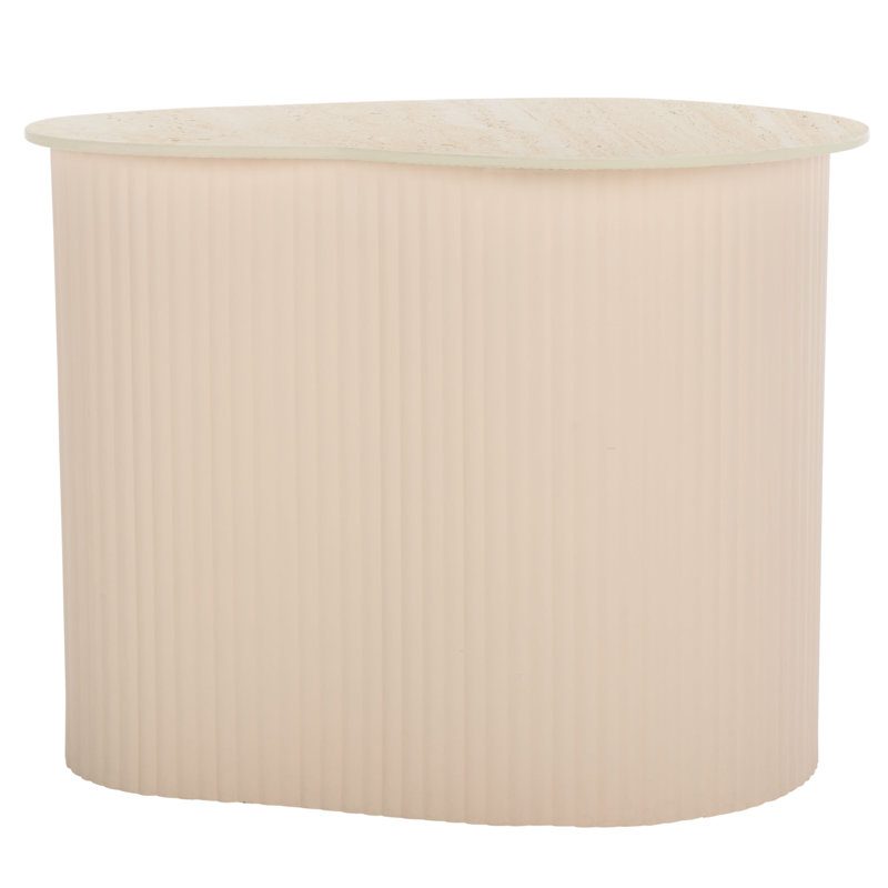 MTP Small Side Table, 18.11" H x 23.23" W x 16.93" D, Beige