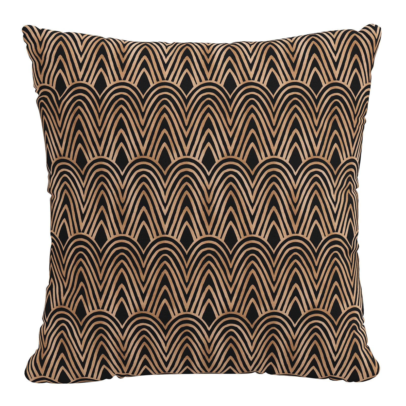 Millie Geometric Cotton Throw Pillow, Feathers