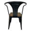 Fauteuil empilable en métal 17,5 po H
