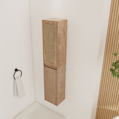 Armoire latérale de salle de bain 12 po, portes à fermeture douce, conception à fixation flottante