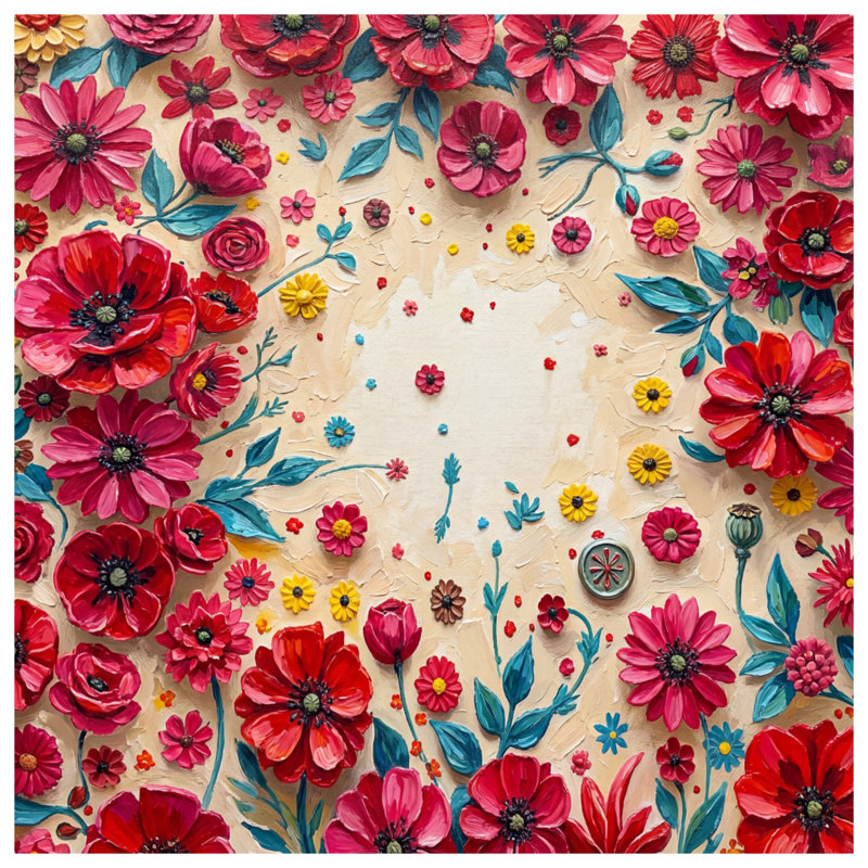 Housses de couette bouquet de fleurs rouges et roses, King