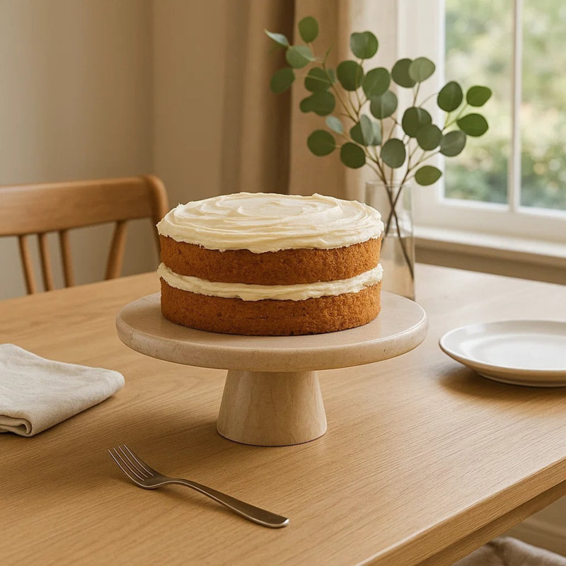 Marmore Gold Marble Cake Stand, Champagne