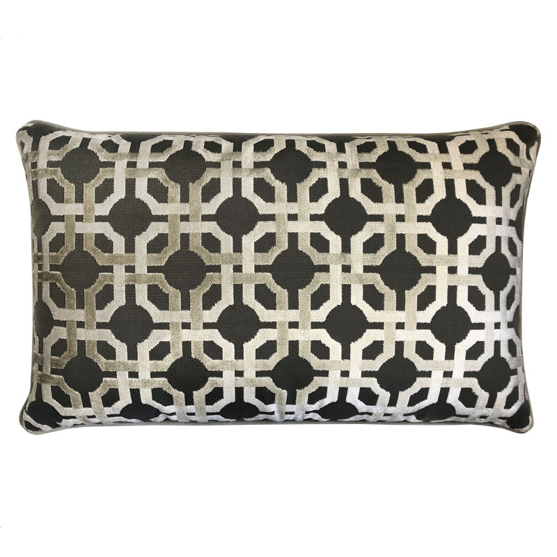 Andrina Rectangular Decorative Pillow Cover & Insert, Gray