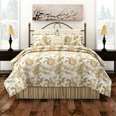 Polyester Box Stitch Floral Comforter