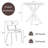 3 Pieces Round Dining Table Set for 2-989608555