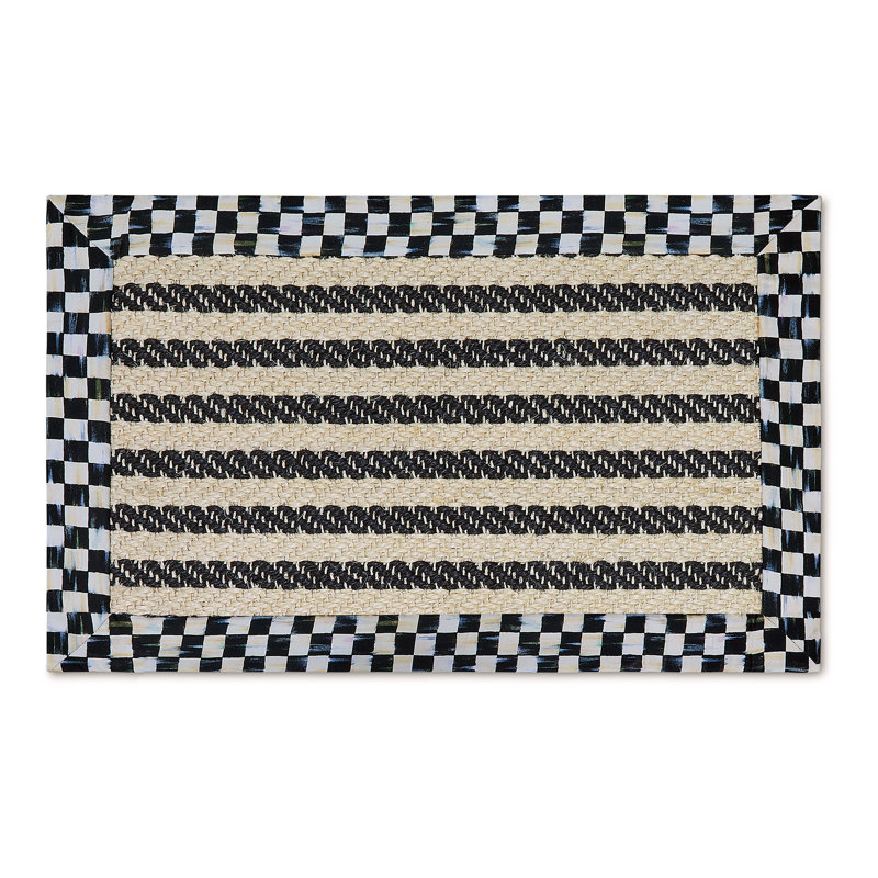 Courtly Check Herringbone Stripe Sisal Rug, Rectangle 2' x 3'