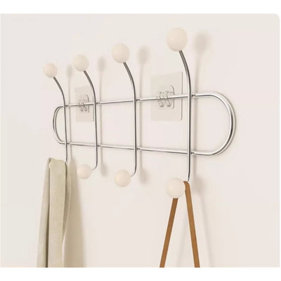 Philemond Metal Freestanding 8 - Hook Wall Mounted Coat Rack