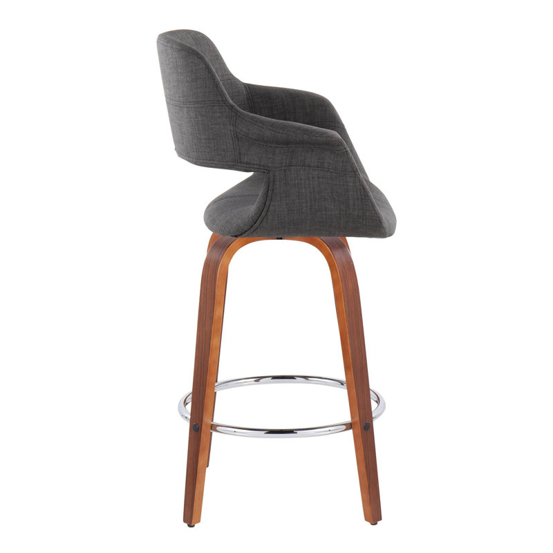 Lakyia Upholstered Counter Stool, Charcoal