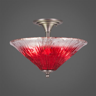2-Light Semi-Flush Mount