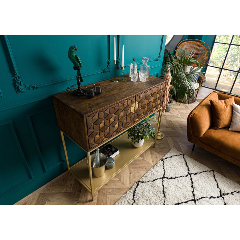 122cm Mini Bar, Oiled brown