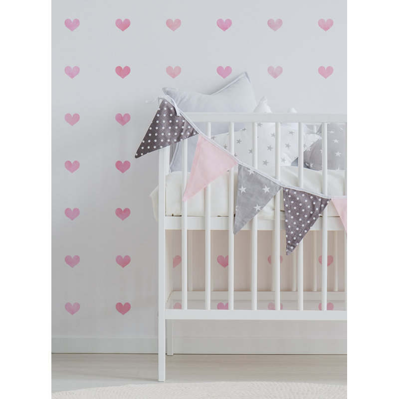 Autocollants en vinyle aquarelle, Rose tendre