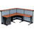 L-Shaped Synthetic Laminate Reception Desk with Power Outlet-1771637984