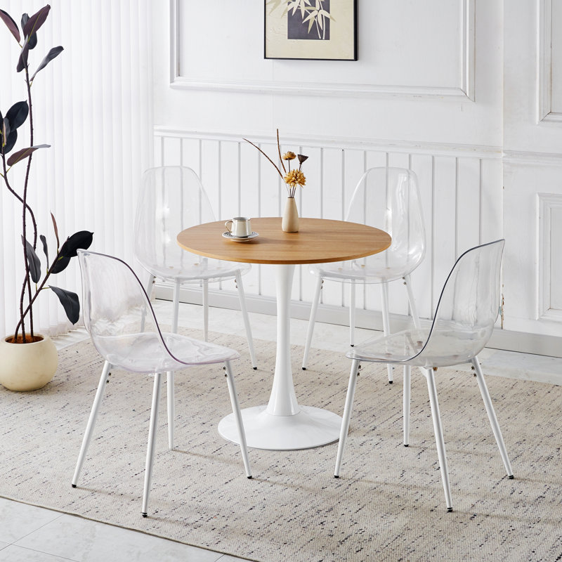Ensemble de salle à manger, une table de pub ronde avec 4 chaises pour bar à domicile, cuisine