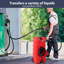 57 L Portable Fuel Caddy Set of 2 with Manual Siphon Pump, 3 m Hose and Wheels for Cars, Boats and Lawn Mowers