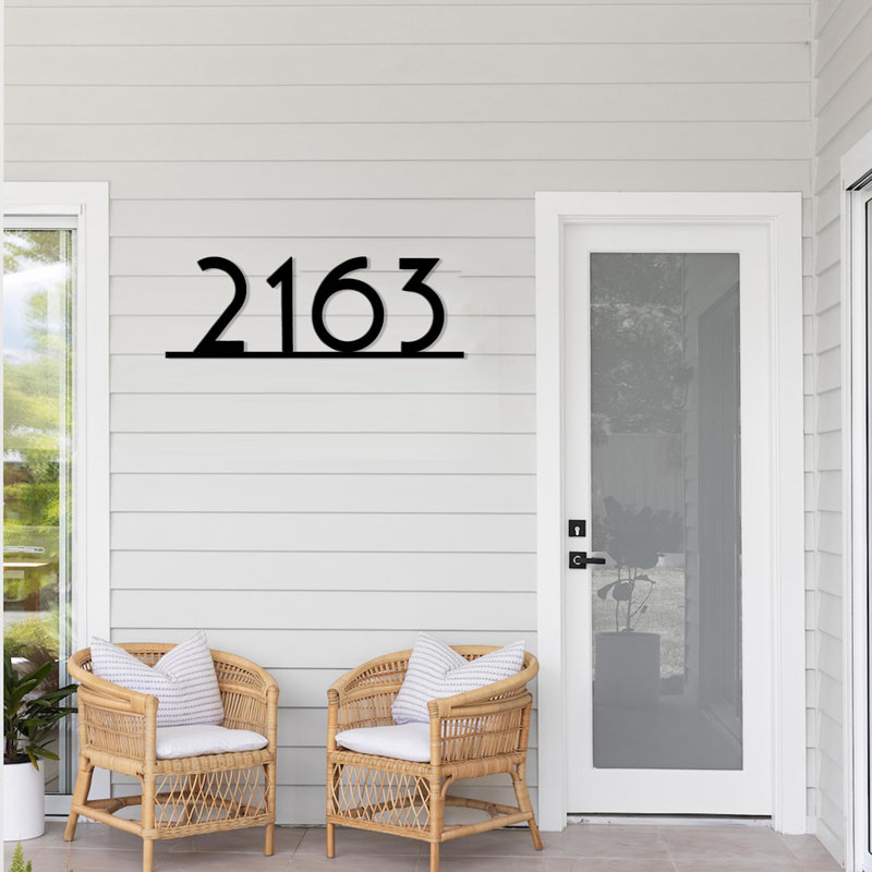 Décoration murale d'extérieur personnalisée, H 3 po x l 12 po x P 0,05 po, Oui
