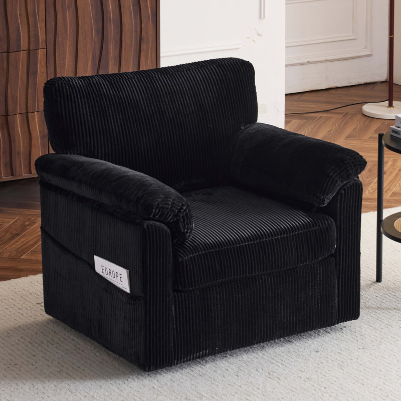 Comfortable Oversized Armchair with Premium Cushioning for Relaxation, Black