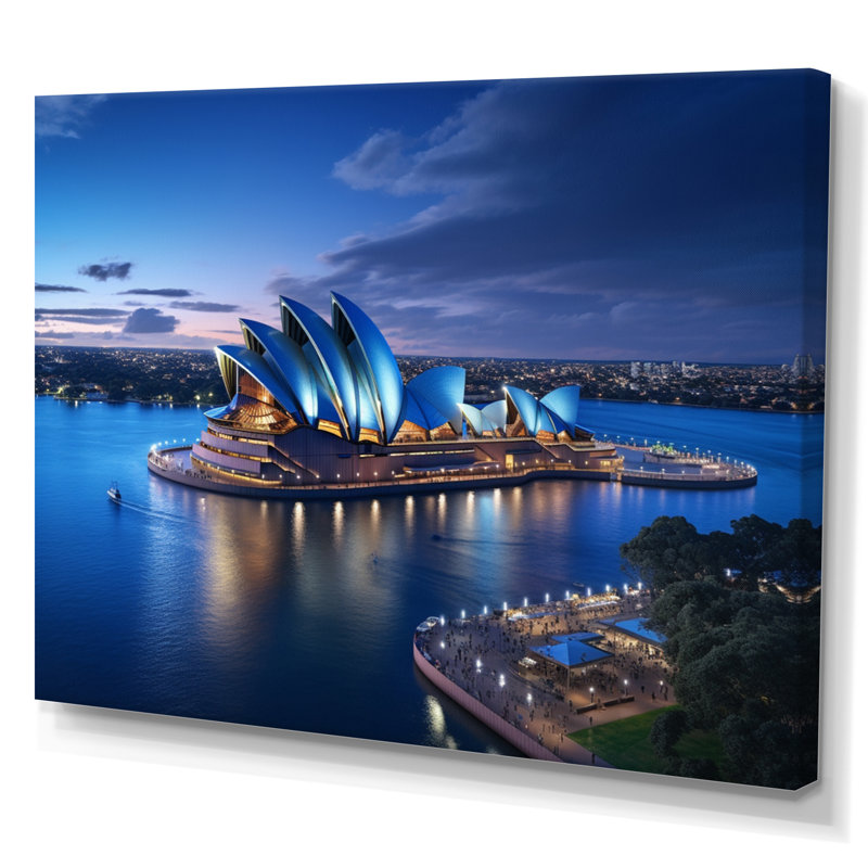 Australie, Sydney, icônes IV, impression sur toile, Toile tendue, H 24 po x l 32 po x P 1 po
