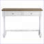 Table basse antique en bois blanc avec 2 tiroirs de rangement - peu encombrante pour le salon, facile à assembler