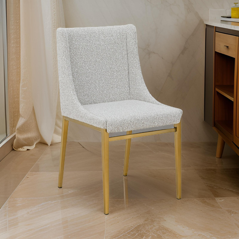 Chaise d'appoint en métal gris Yelissa