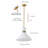1-LED dimmable white glass pendant light