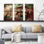 The River Cafe - ensemble de 3 reproductions d'art sur toile tendue-1519875167